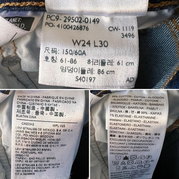 LEVIS 501 Dark Wash High Rise Skinny Jeans - Picture 12 of 12